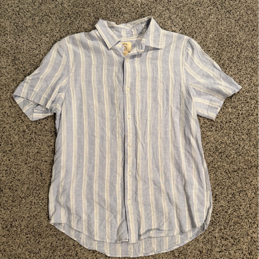 Panama Jack Blue and White Striped Shirt Button Down Men’s M